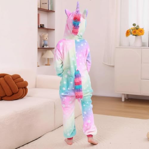 Image of SNOWIE SOFT Unicorn Pajama Wearable Blankets for Winter for Girls, Cute Fashion Flannel Soft Blanket Plush Hoodie Pajama Onesie Party Cosplay Christmas Halloween Costume for Kids