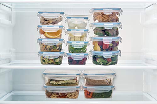 HUGE SET (32 Pack) Food Storage Containers with Lids - Plastic Food Containers with Lids - Airtight Leak Proof, Easy Snap Lock Lunch Box, BPA-Free Plastic Storage Container Set - Thumbnail 3