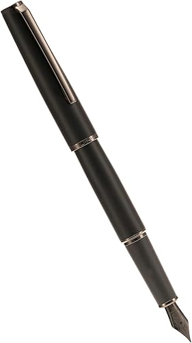 Jinhao - Pluma estilográfica de metal 95, punta extrafina, color negro mate