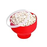 Bakodiu Mikrowellen-Popcornmaschine,Zusammenklappbare Popcornschale mit Deckel - Zusammenklappbare Popcornschalen, gefalteter Silikoneimer mit Deckel, faltbares Design, hitzebeständig