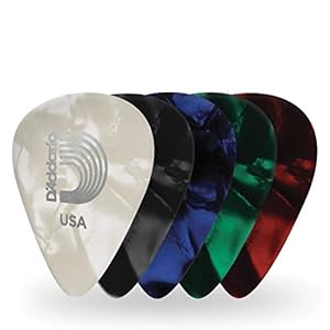 D’Addario Celluloid Guitar Picks – Gitaar Accessoires – Gitaar Picks voor Akoestische Gitaar, Elektrische Gitaar…