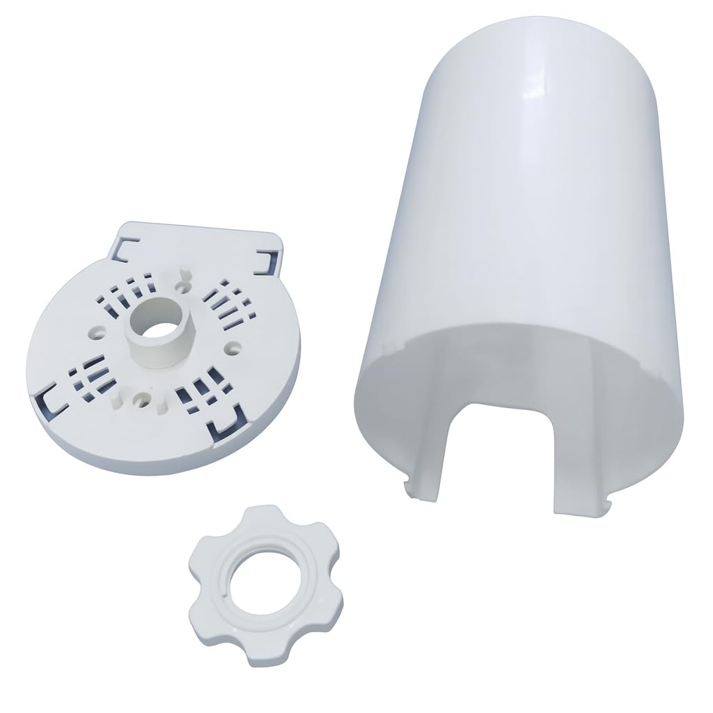 White Plastic Table Fan Back Cover & Guard Lock Nut Set | Heavy-Duty Motor Back Cover + Star Lock Nut | Strong ABS Plastic | Match & Buy-image-30