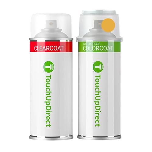 TouchUpDirect PN4U/JFSEWHA Luxe Yellow Compatible with Ford Exact Match Touch Up Paint Aerosol - Essential Kit