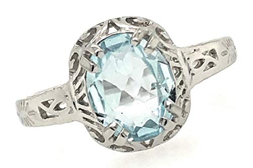 Natural 2ct Aquamarine 925 Solid...