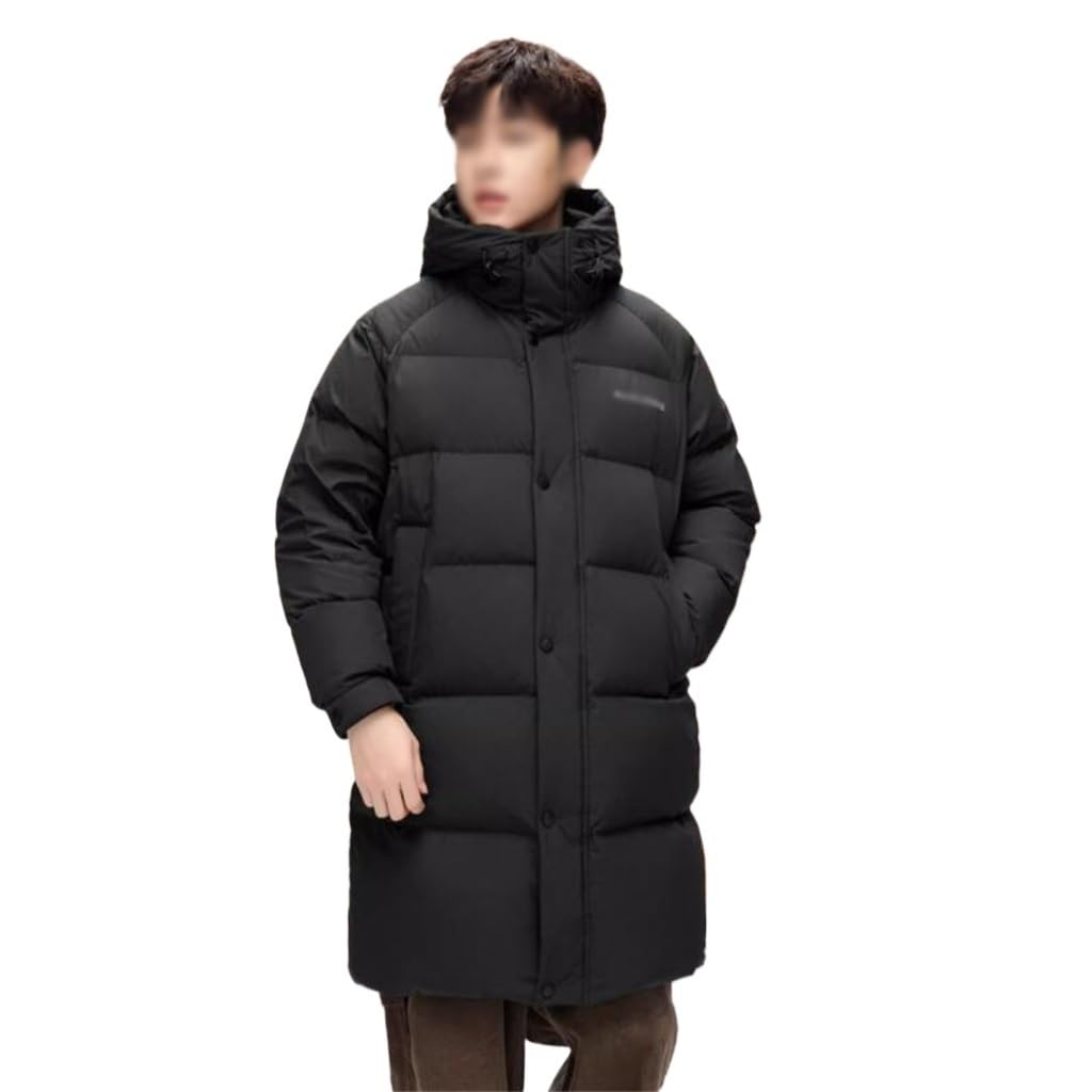 Casual Coat Mens Down Jacket Over The Knee Long Autumn And Winter Hooded Fashion Thick And Warm
