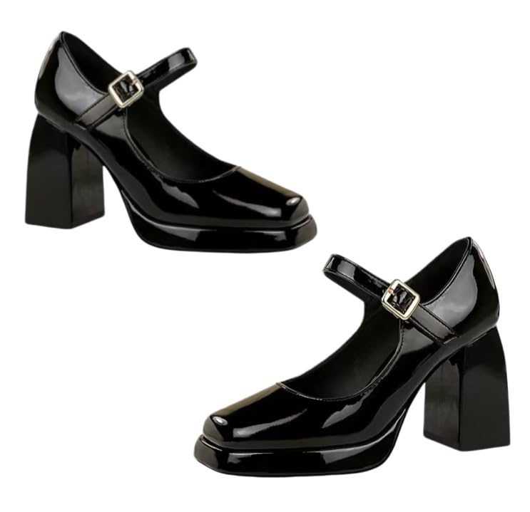 Scarpe Tacco Donna,Eleganti Scarpe con Tacco Alto e Plateau in Stile Vintage