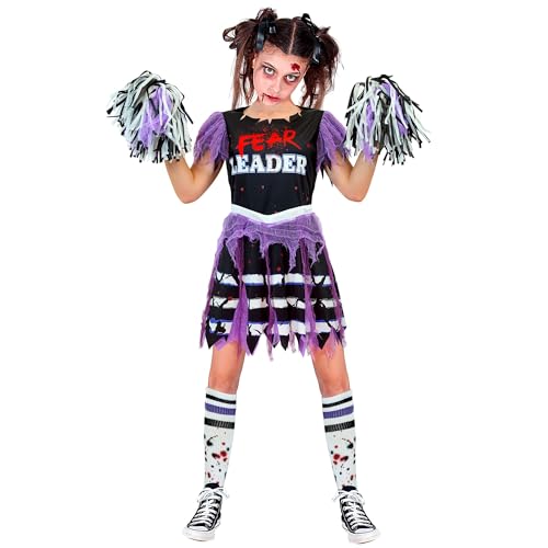 W WIDMANN MILANO Party Fashion   Disfraz infantil de animadora zombi, conjunto de disfraz de terror para carnaval y Halloween