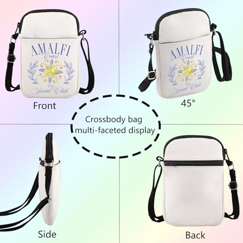 Amalfi Coast iItaly Trip Crossbody Bag Italy Vacation Trip Gift Amalfi Coast Social Club Shoulder Bag Lemon Lover Gift3