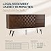 Bme Sideboard Georgina Solid Wood 2 Doors & 3 Drawers, 61'' Mid Century Modern Cabinet with Geometric Pattern for Kitchen, Dining, Living Room