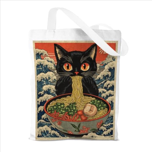 DHKG Ramen Cat Pattern Tote
