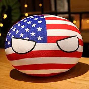 40Cm Country Ball Plush Toy, Kawaii Polandball Plushies, Soft