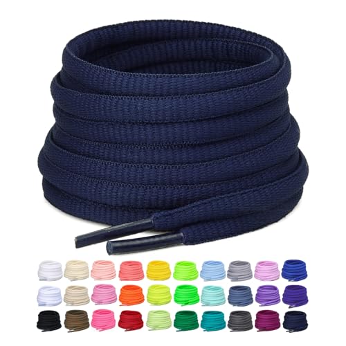 Image of 2 Pairs Oval Athletic Shoelaces 33 Colors 1 /4 inch Half Round Shoe Laces for Sneakers