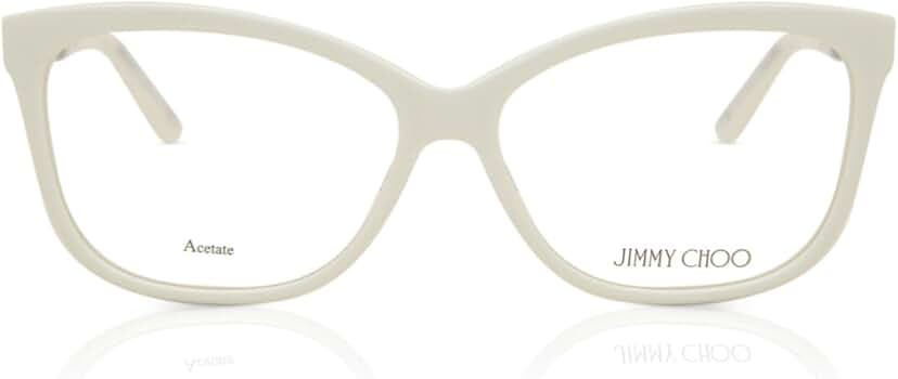 JIMMY CHOO Eyeglasses 105 0KLQ White 55MM at Amazon Women's