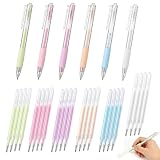 Quick Dry Glue Pen Set 6 Pieces with 24 Refills, Precision Ball Tip Adhesive Pens for Scrapbooking Card Making Paper Crafts DIY Projects, Smooth Line Application Glue Marker for School Office Crafting