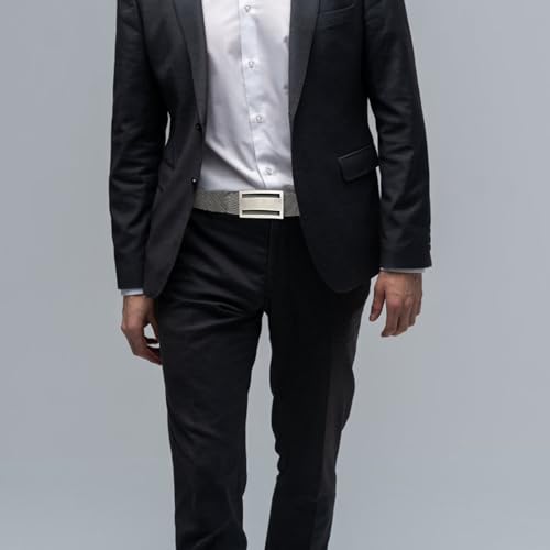 Ratchet Metal Belts for Men,No Leather Stainless Steel Braided Business Belt with Automatic buckle2