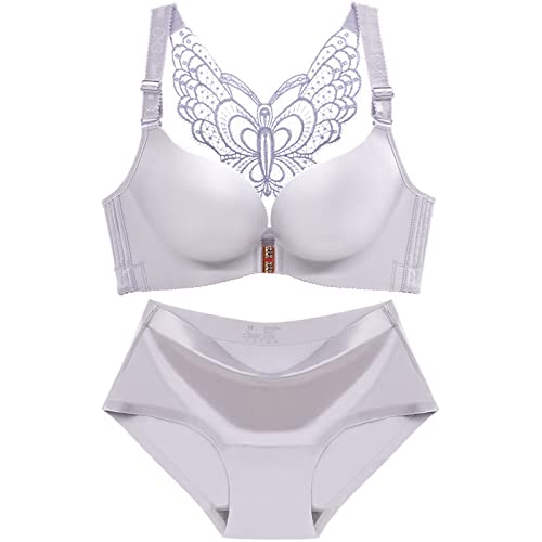 Ensemble soutien-gorge et culotte avec ouverture devant et rembourrage confortable