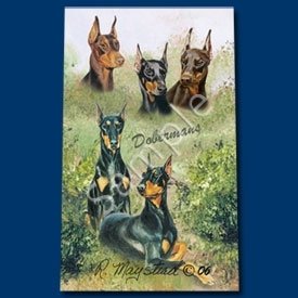 Bolígrafos roller tinta negra Doberman 2 unidades miniatura 1