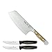 Produktbild Güde Chai Dao Kochmesser 16 cm Alpha Olive X742/16 plus 2 x SCHARFsinnig Pizza- und Steakmesser ultra-sägescharf