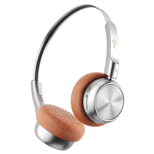 iKF R1 Wireless Retro Headphones, Vintage Design On ear Headset with Multiple Modes Bluetooth Headphone, 60H Playtime, Built-in Mic, Lightweight, Double-Device Connection for iOS/Android (Brown) iKF R1 Wireless Retro Headphones, Vintage Design On ear Headset with Multiple Modes Bluetooth Headphone, 60H Playtime, Built-in Mic, Lightweight, Double-Device Connection for iOS/Android (Brown)