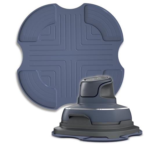 Palksky Air Fryer Trivets Silicone for Ninja Crispi, Hot Pads Potholders for Ninja Crispi Airfryer Accessories, Portable Glass Air Fryer Cooking System Holder, Kitchen Aid (Dark Gray)