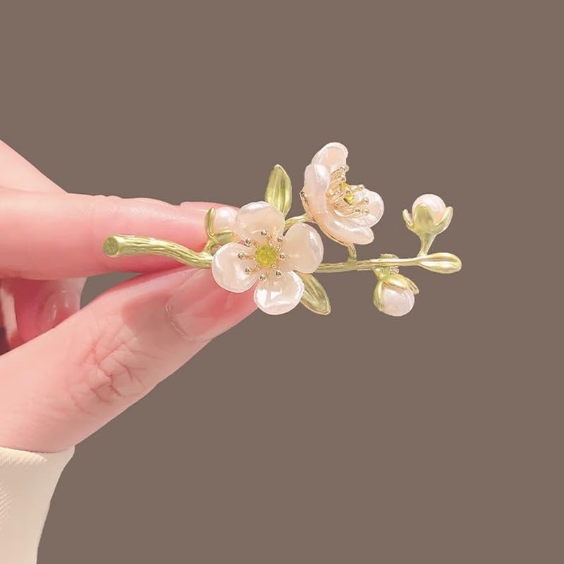 Image of Elegant Pink Lily Flower Brooch Pin for Women - Rhinestone Lily Lapel Pin for Coats, Jackets, and Sweaters