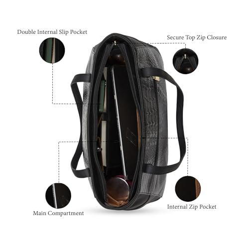 Image of Caprese Vani Large Satchel Bag for Women with Multiple Compartments for Organization and Comfort | Stylish, Durable, and Spacious Interior Shoulder Bag for Work, Travel, and Everyday Use