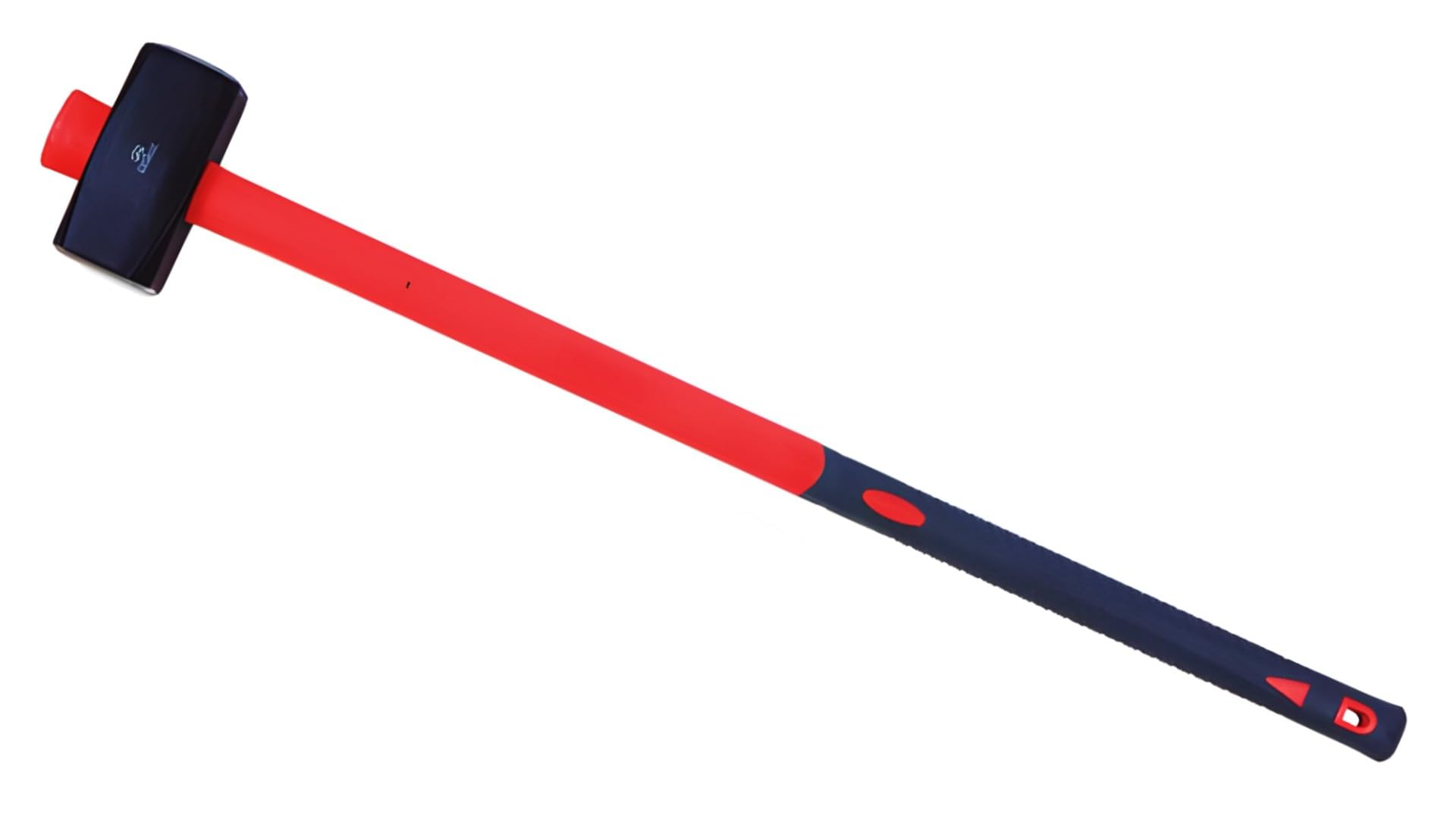 Bricoloco Mazza grande martello per rompere e demolire pietra e cemento per cantiere. Manico anti-vibrazione in fibra di vetro molto resistente e resistente alle intemperie. (Mazza 4kg-manico 90 cm)