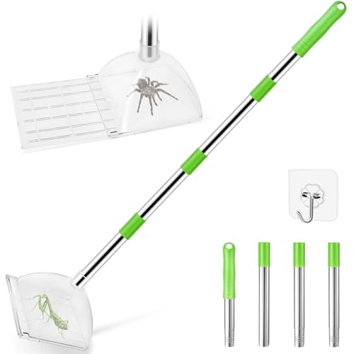 Trampa de araña Herefun para el hogar con mango largo y atrapador de insectos de mano transparente 2