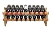 Finnhomy 18-Bottle Stackable Natural Bamboo Wine Display and Storage Rack