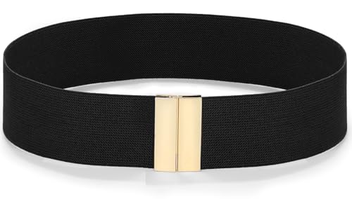 Glamorstar Wide Elastic Stretch Waist Belts for Women Cinch Belt for Dresses