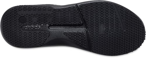 Crocs Men's On The Clock Work Sneakers, Slip Resistant Shoes, Triple Black, 9