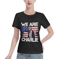We are Charlie Kirk Shirts A True Patriott Rip Women's T Shirt Black