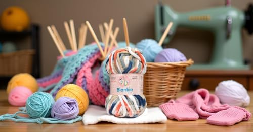Image of M.G ENTERPRISE Knitting Yarn Thick Chunky Wool, Blankie Rusty 100 GMS Best Used with Knitting Needles-CO Art-ADJI