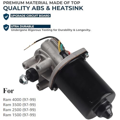 Image of Windshield Wiper Motor Compatible with Dodge Ram 1500 2500 3500 1997 1998 1999 Replacement Front Wiper Motor 55076549 55076549AC