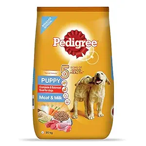 SUNITA PET Center Puppy Dry Dog Food, Meat & Milk, 20kg Pack