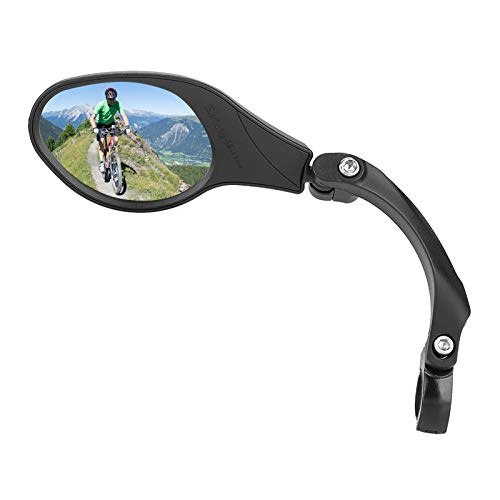 Yosoo Health Gear Specchietto retrovisore Bici, Rotazione 360 ​​° Regolabile Specchio Bici per Manubrio Bici da Strada di Montagna Vista grandangolare per Bicicletta(Sinistra)