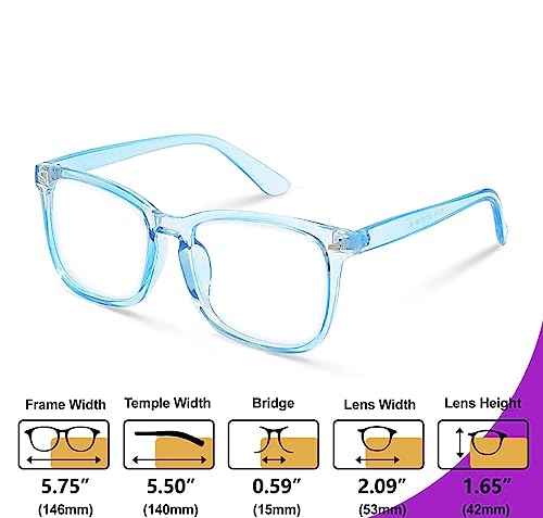 Image of IFLASH Blue Light Blocking Glasses Gaming Filter Transparent Square Eyeglasses for Eye Protection Men Women, Computer /Tablet /Laptop /Mobile /TV, Anti-blue & Anti eyestrain