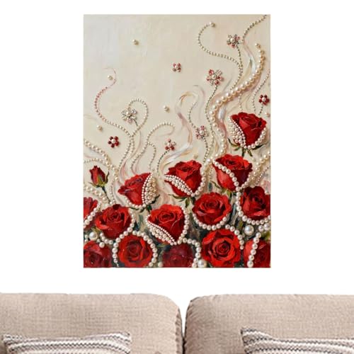 Kit peinture sur toile floral 30x40 cm pour activité créative ado