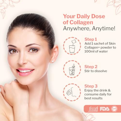 Inaari Collagen Powder Sachets | Japanese Marine Collagen Type 1 & 3| Glutathione, Vitamin C&E For Healthy Skin | Hyaluronic Acid (Blueberry 8g Sachet)