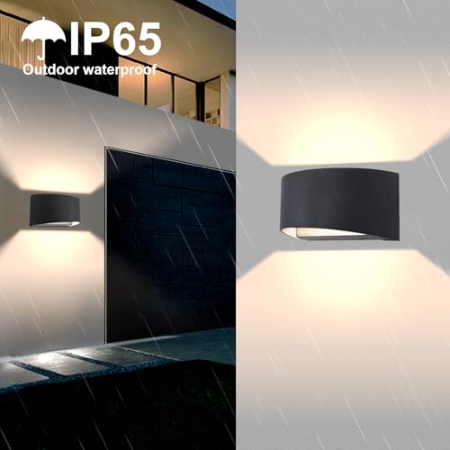 Image of KICAAO Modern LED Wall Sconce,Warm White 3000K,Hardwired Indoor Wall Lights Set of 2 Up and Down Wall Mount Light for Living Room Bedroom Hallway Corridor Conservatory(with G9 Bulbs) (Black-4PCS)