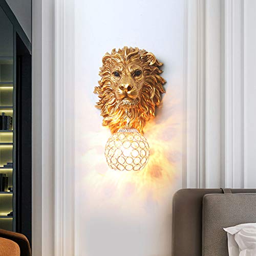 Lot De 2 Appliques Murales Lion Sirène – Laiton Et Verre – Art Nouveau