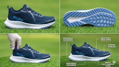 Image of Men's Sports Running Shoes | Lightweight Comfortable Casual Sneakers | Lace-Up Design | Flexible Sole | Sizes 6 to 11