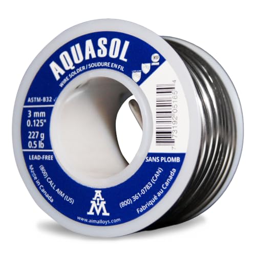 AIM Lead-Free Plumbing Solder Silver Bearing 0.125inch dia 1/2 Lb Spool