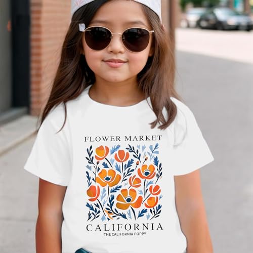 California Poppy Shirt Cute Shirts for Girls Flower Floral Wildflower T Shirt Graphic Tees Short Sleeve Summer Tops3