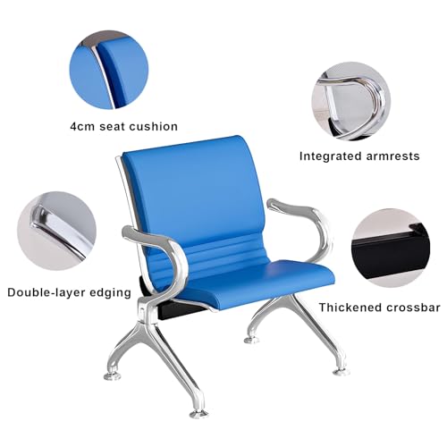 Sillas ergonómicas de sala de espera con respaldo cómodo y reposabrazos para oficinas 5