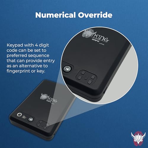 Viking Biometric Fingerprint Lock Biometric Fingerprint Gun Safe 360 Degree Fingerprint Detection LCD Feedback Screen Weather & Dust Resistant IP65, Portable Design - image 4