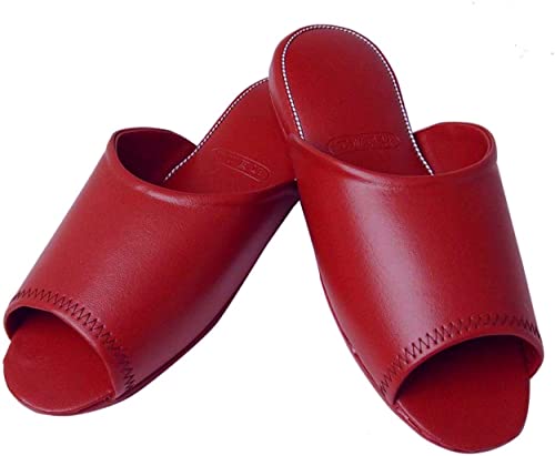 ベーシックスタンダード スリッパ 業務用 セット 30足 抗菌 マーク入り 来賓用 来客用 室内 ビニールスリッパ 前開き レッド Lサイズ 27cm 厚底ハイグレード