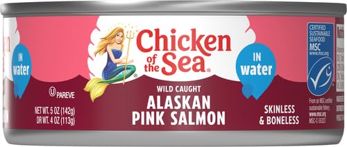 Image of Chicken of the Sea Alaskan Pink Salmon in Water, 5 Ounce Can (Pack of 2), Wild Caught Canned Salmon, Skinless & Boneless