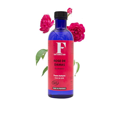 Florabiol - Eau Florale Rose de Damas Bio 200ml - eau florale Rose - Lotion Tonifiante, Revitalisante, Régénérante - Sans parfum - Certifié Bio Ecocert - Fabrication Française