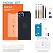 AGCUT for iPhone 14Plus Back Glass Replacement for iPhone 14 Plus Rear Back Glass with Wireless Charging Flex Cable+Flashlight +Microphone+Camera Frame All Parts (Midnight)